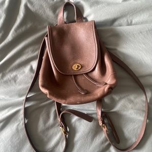 VINTAGE COACH brown leather backpack